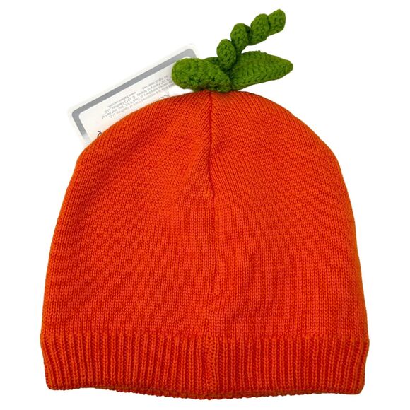 Koala Kids Orange Pumpkin Halloween Knit Beanie Baby Toddler Kid Hat 3-6 Months - Picture 2 of 4